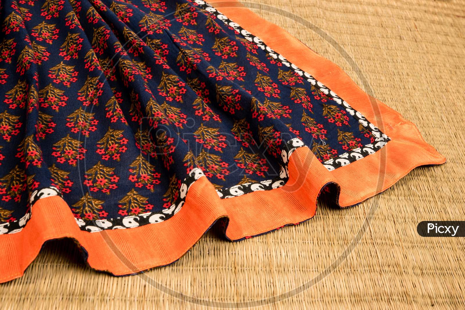Indian cotton saree with khadi print idol for saree collection or ad collection