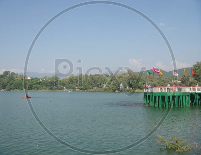 a view of Mansar lake