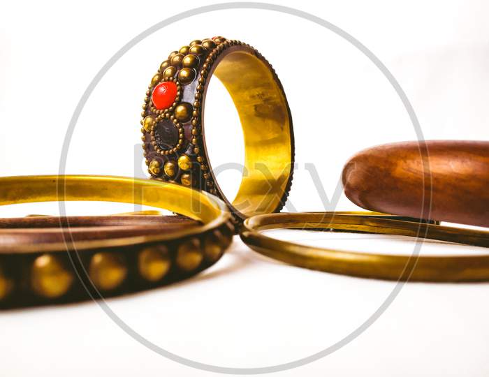 Bangles are part of traditional Indian jewellery.