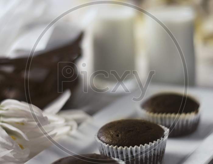 Morning breakfast Chocolate cupcakes