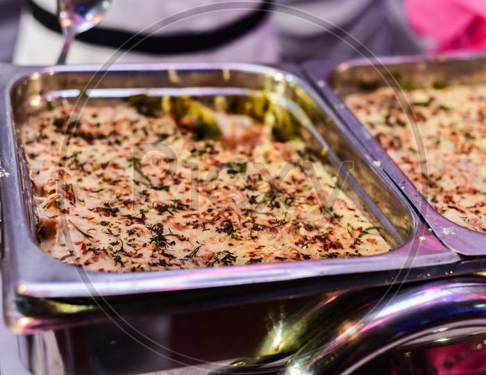 Paratha served in Indian wedding event in India