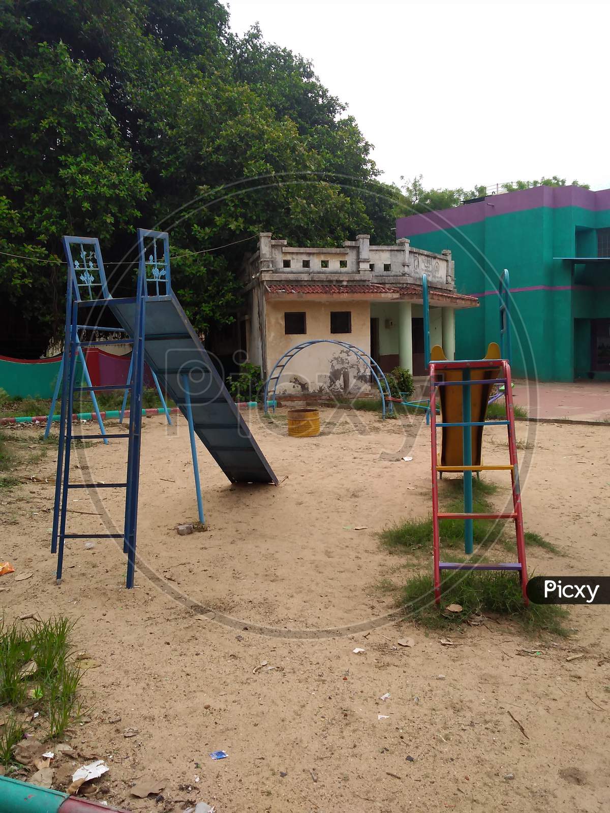 Playground and building