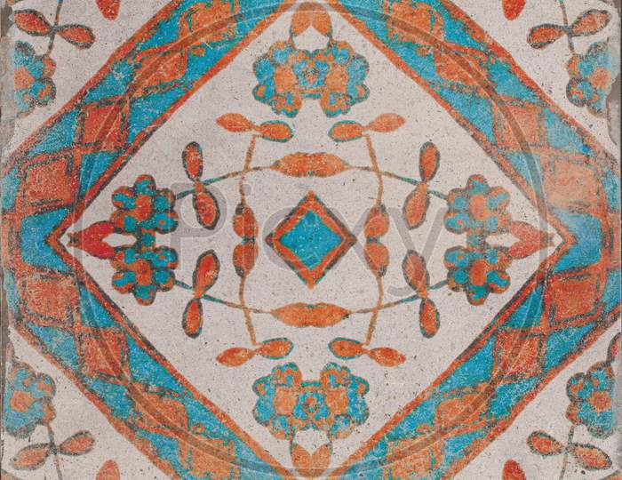 Portuguese Azulejos Seamless Mosaic Tile.