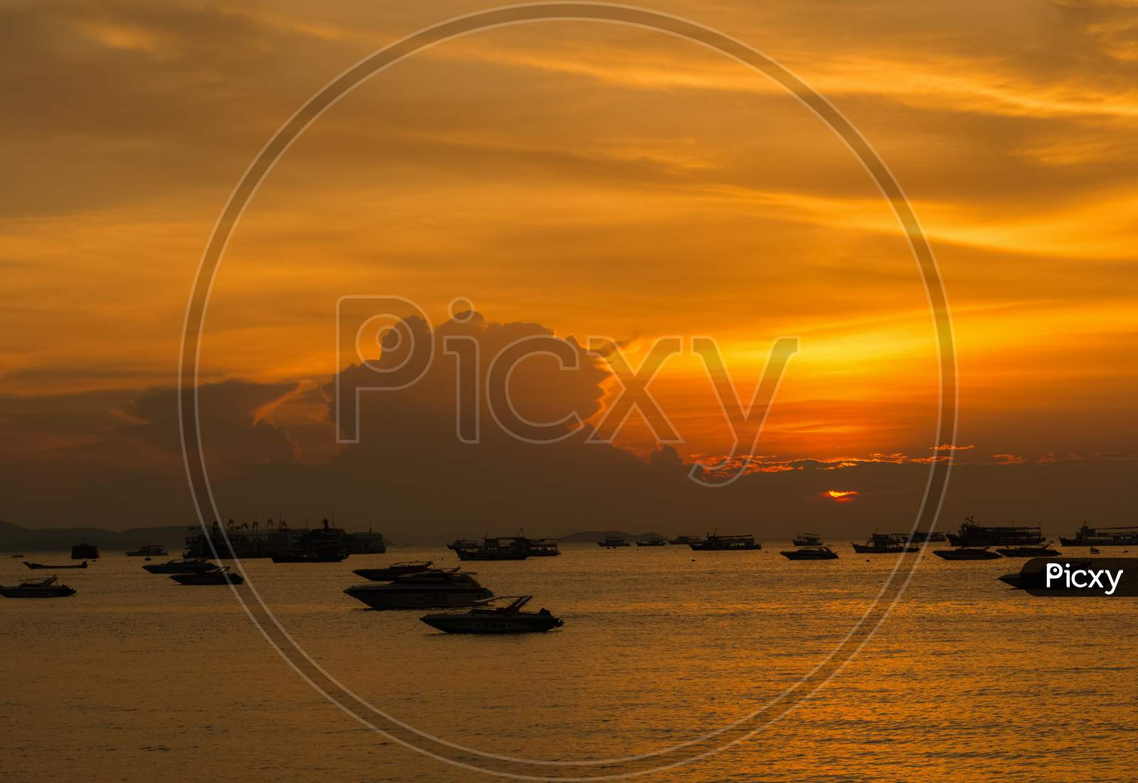 A Colorful Sundown In Thailand