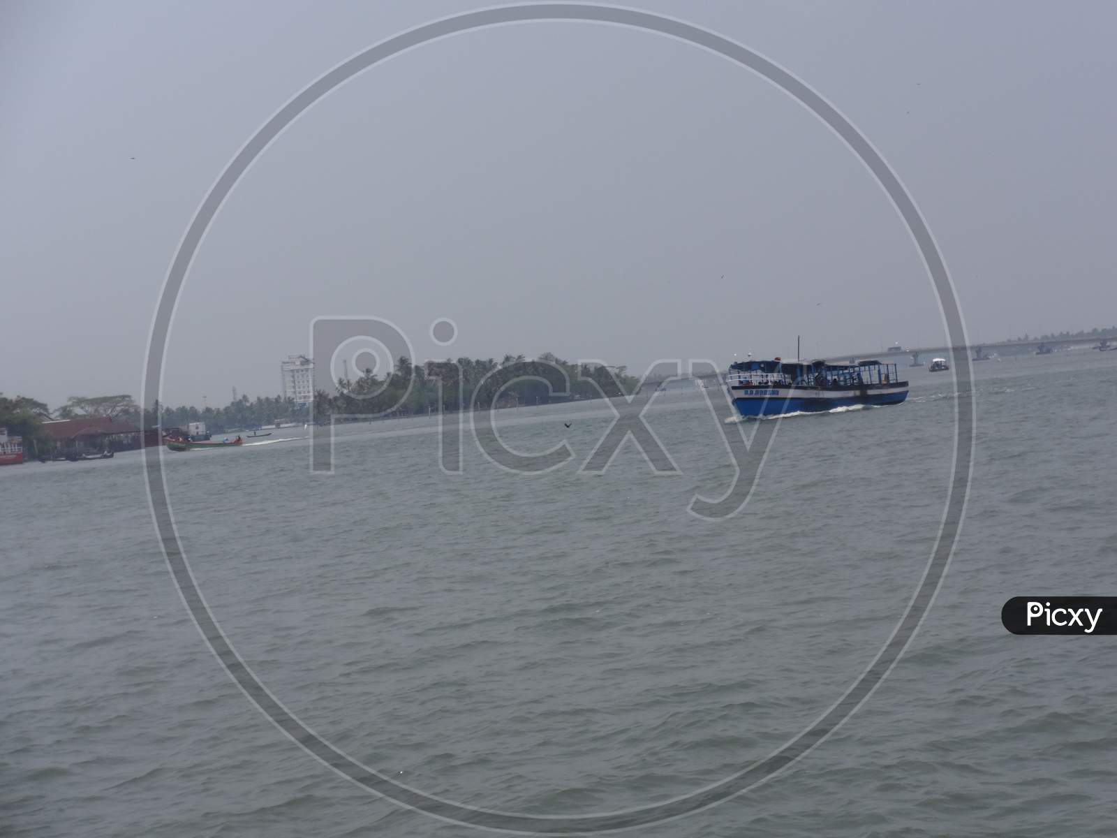 a view of ferry service in Kochi