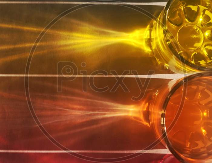 Colorful  drink glasses stock photography