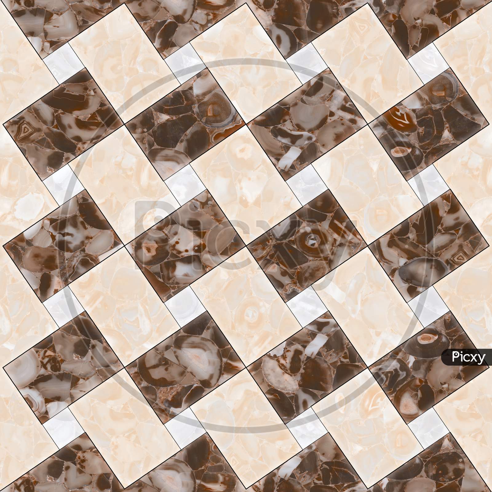 Marble Pattern Mosaic Decor Floor And Wall Tile.