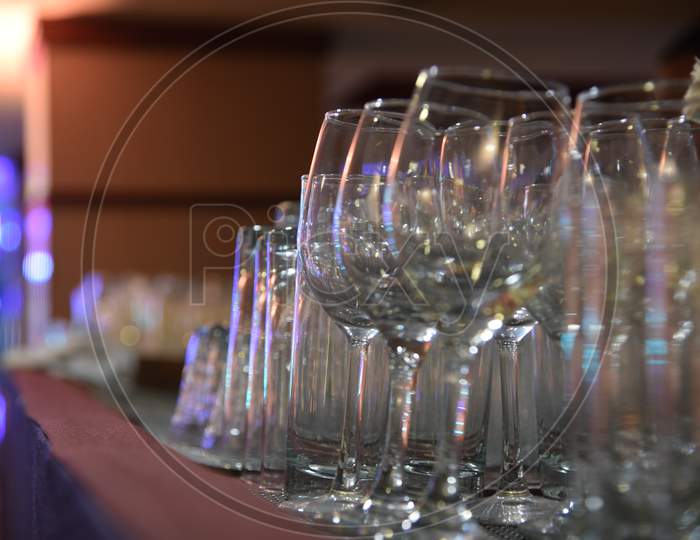 Drink glasses for party