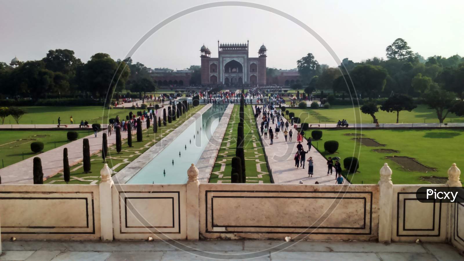 view of the gates of Taj Mahal