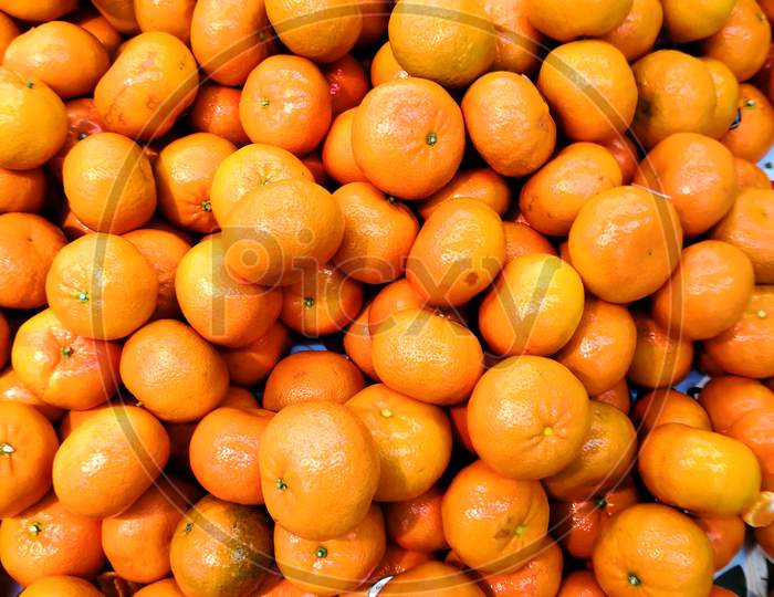 Many Sweet Orange Fruits