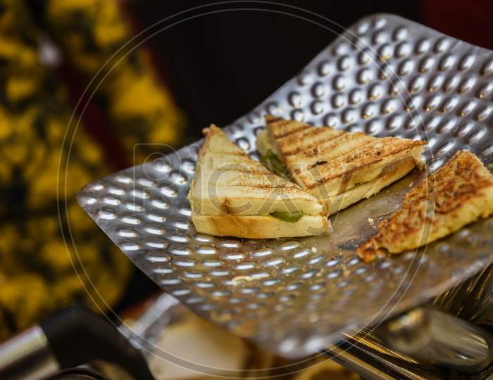 Sandwich served in Indian wedding event in India