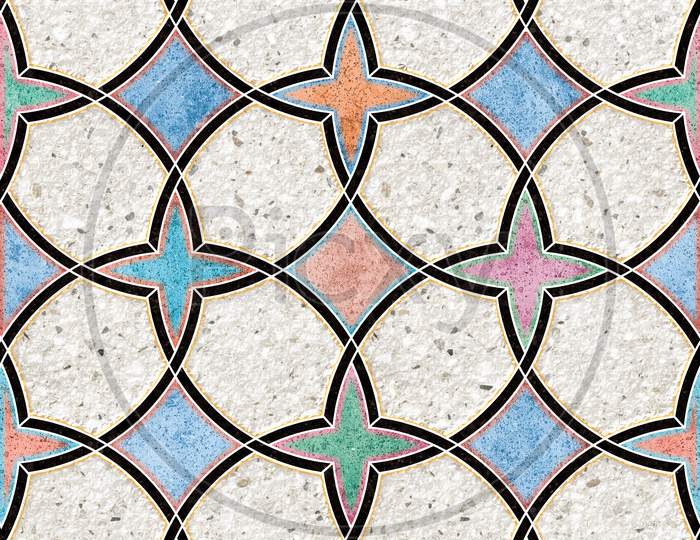 Marble Geometric Pattern Floor And Wall Decor Tile.