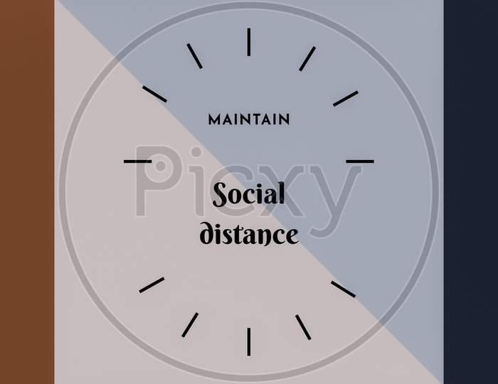 Banner for maintaining social distance.