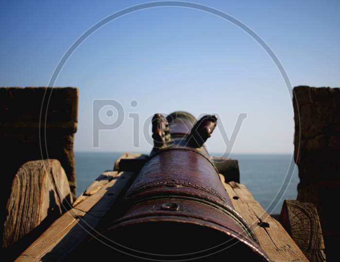 Old Cannon In The Defense Of The Diu Port