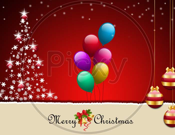 Christmas Bauble And Balloons