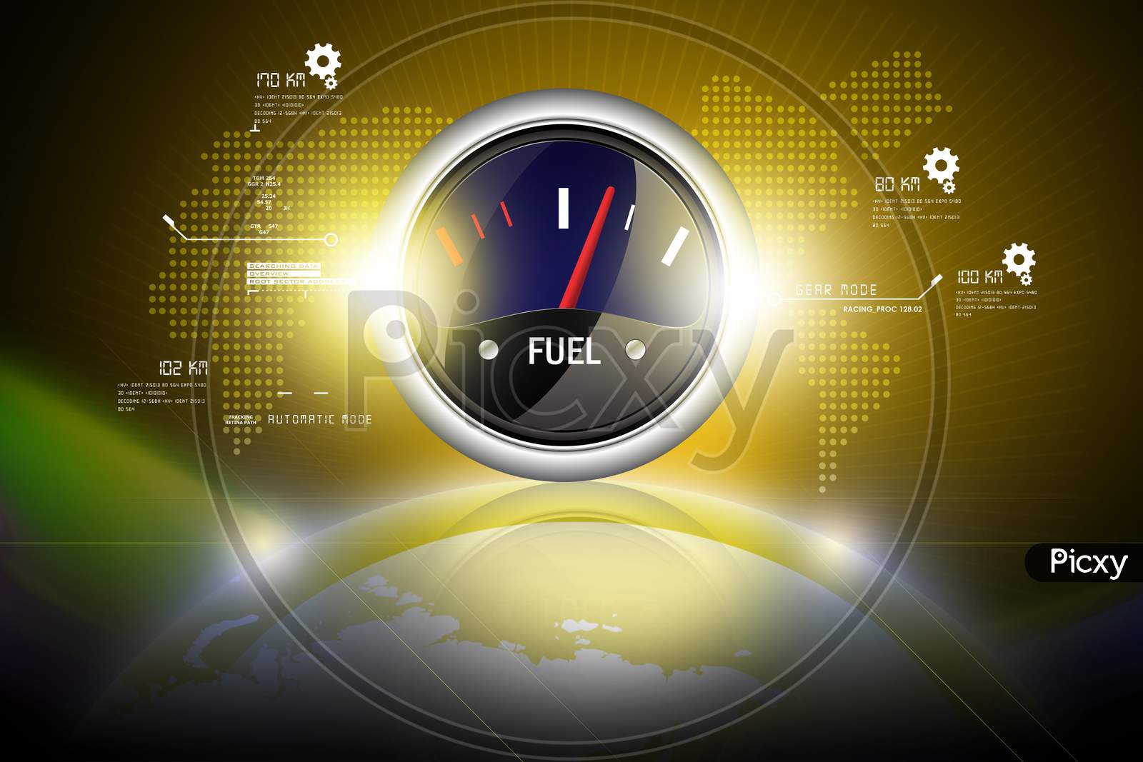 Render of a Fuel Indicator