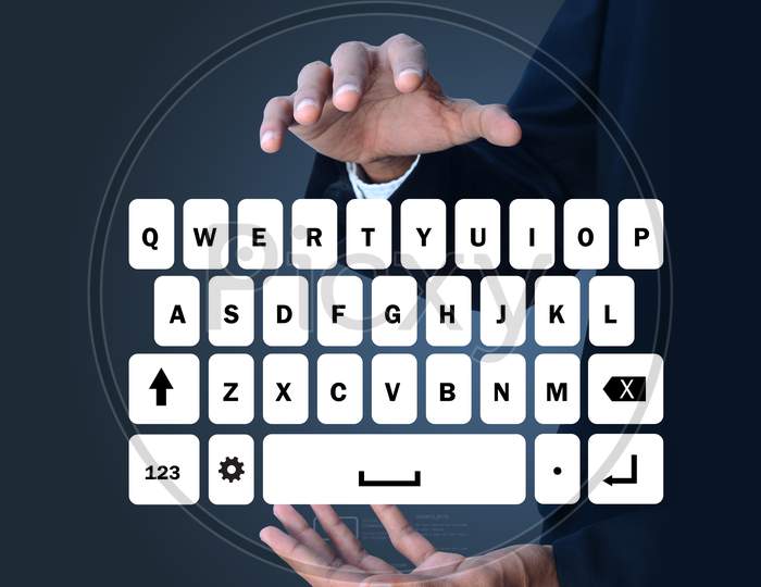 Man Showing Computer Keys