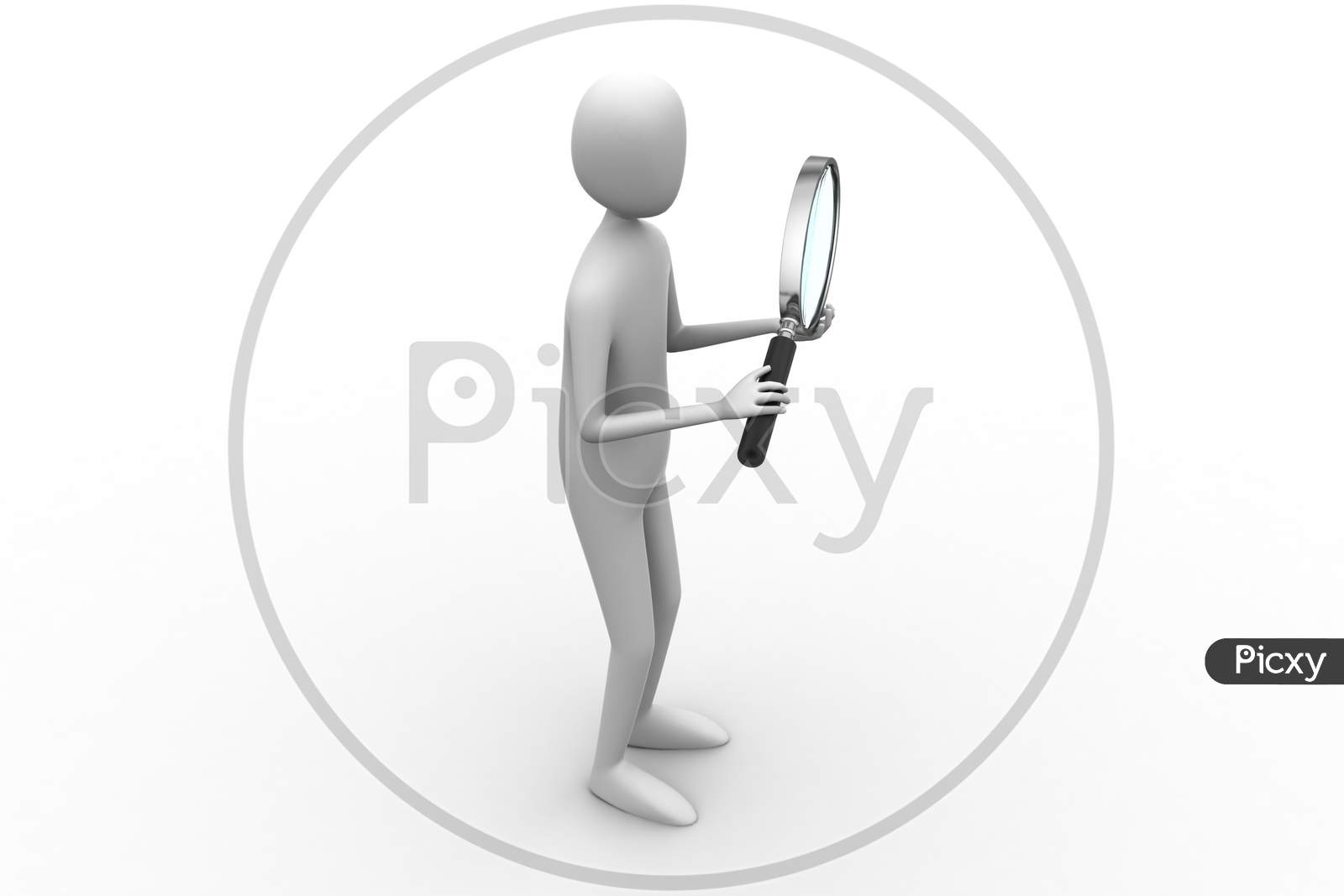 Man With Magnifier