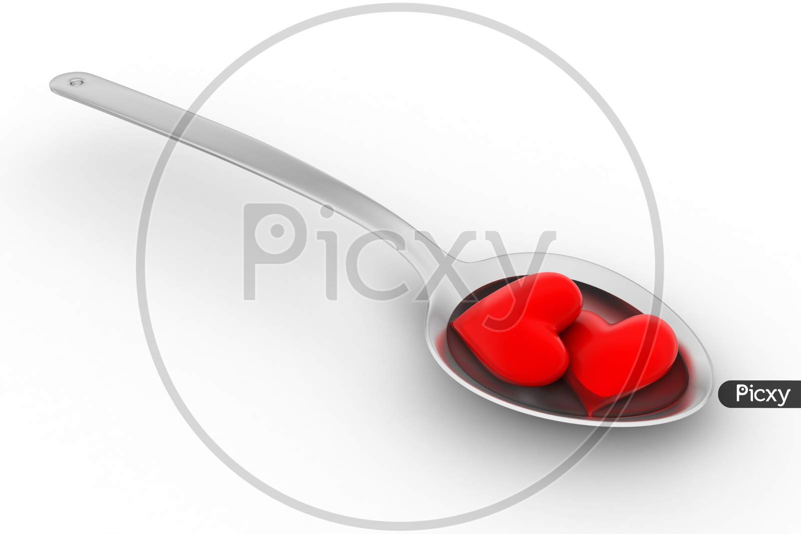 Love Sign In Spoon,  Valentine Concept