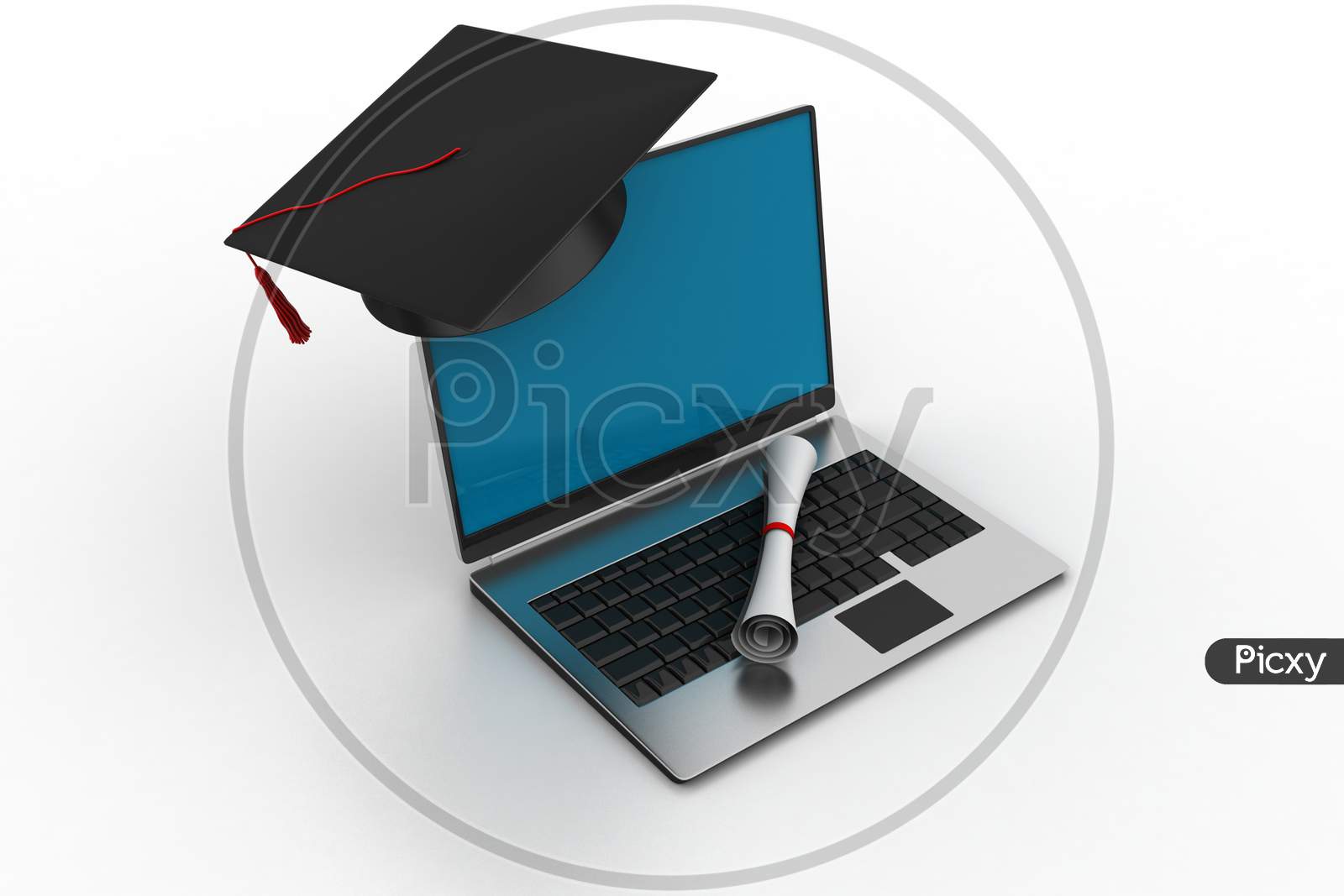 Graduation Hat And Diploma