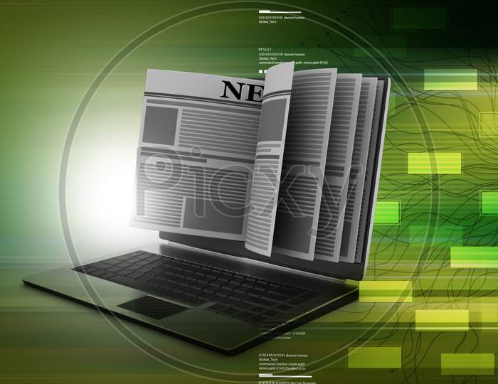 Laptop Computer With News
