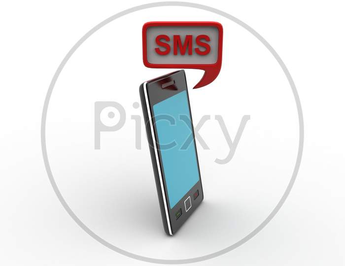 Smart Phone With Sms Sign