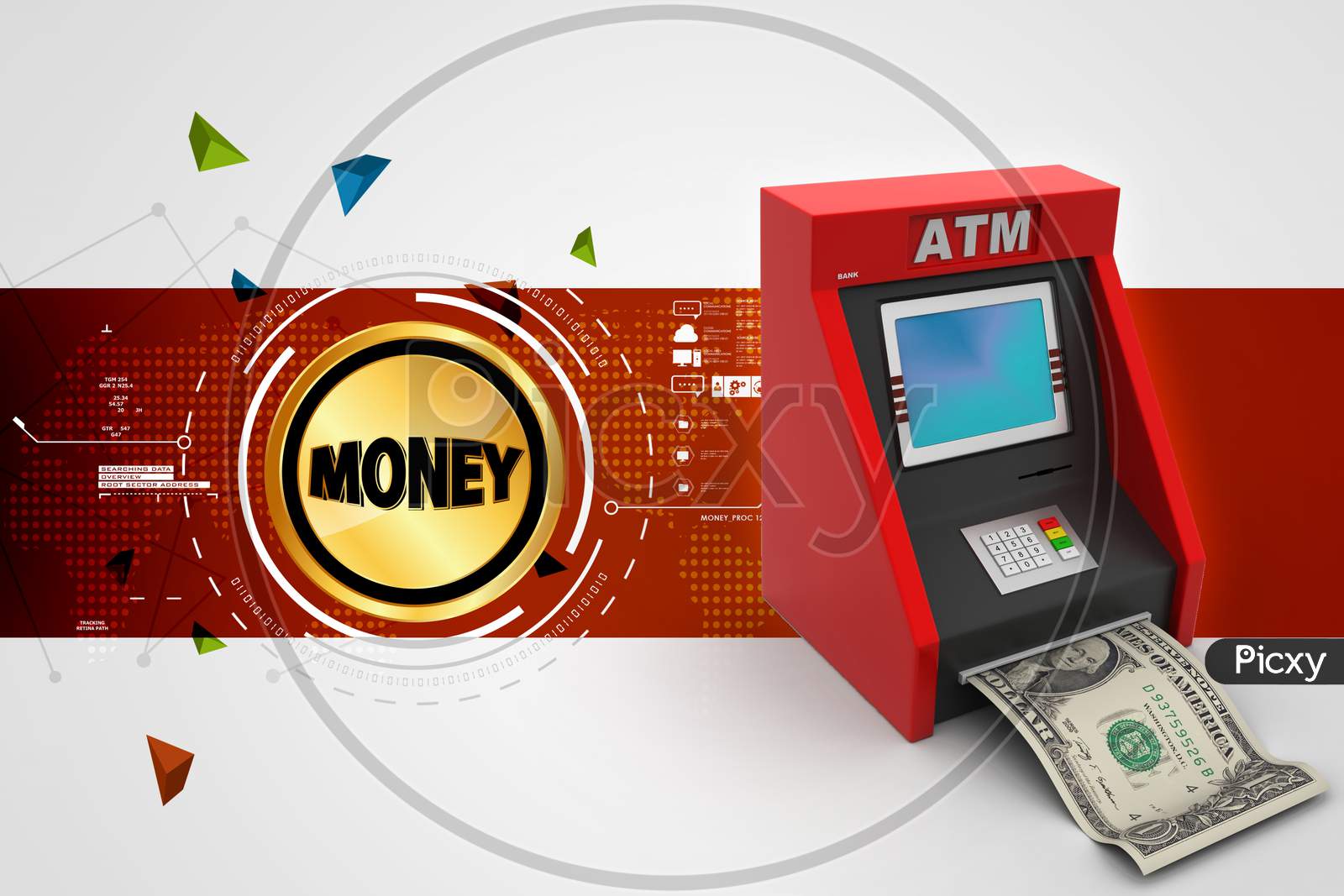 An ATM Machine with Money