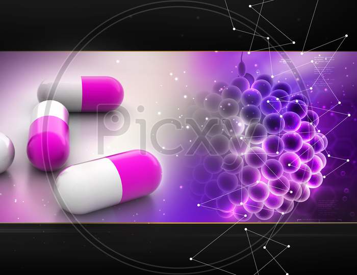 Close up shot of Medical Tablets or Pills