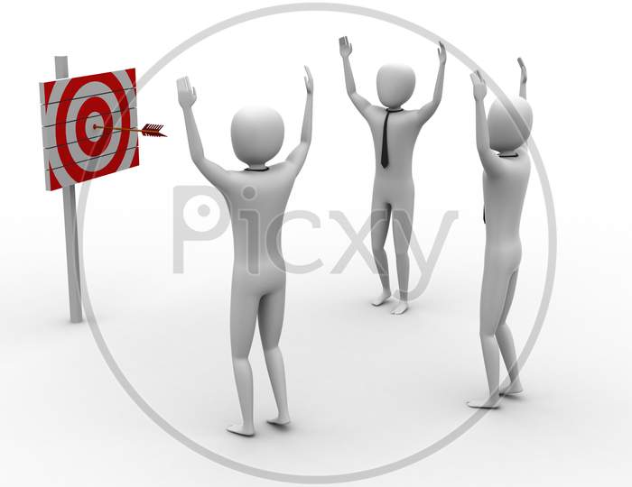 Persons With A Target And Arrows