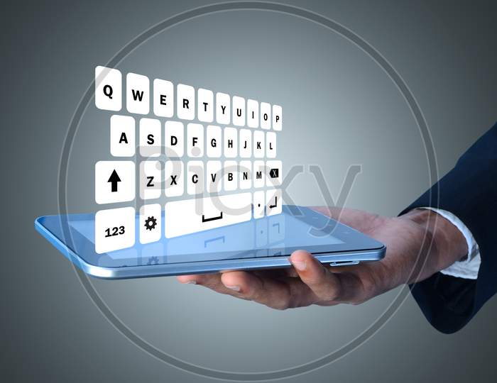 Man Showing Computer Keys
