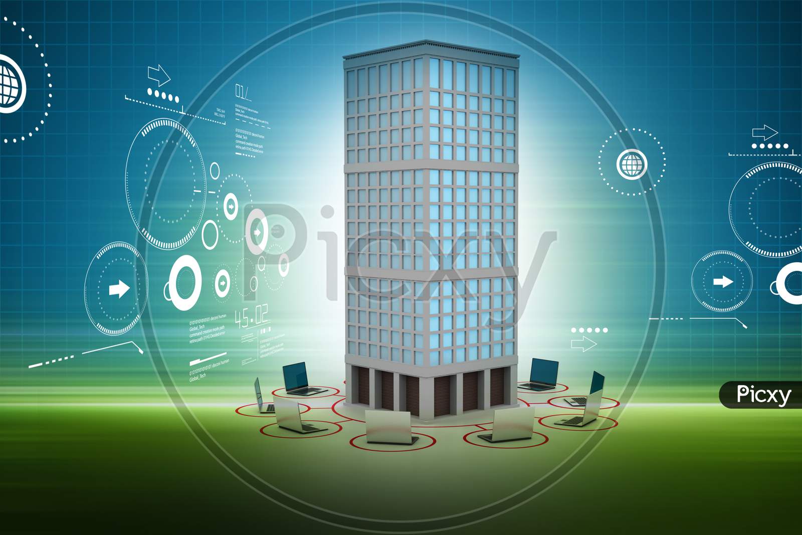 image-of-computer-network-around-the-building-in-colour-back-ground