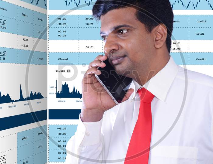 Man Checking Stock Market Analysis