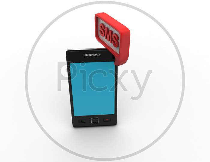 Smart Phone With Sms Sign
