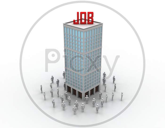 3D People Waiting The Job