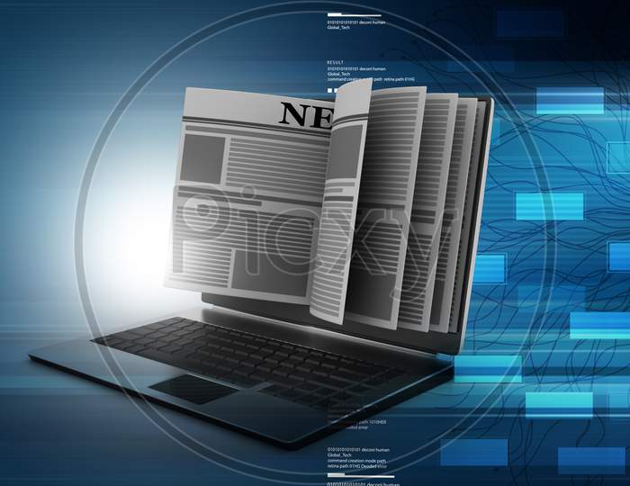 Laptop Computer With News