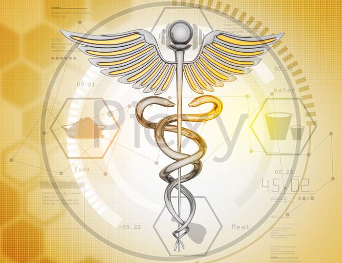 Download Black Cauduceus Medical Symbol Wallpaper | Wallpapers.com