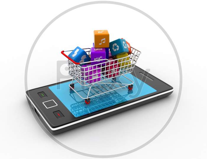 Internet And Online Shopping Concept