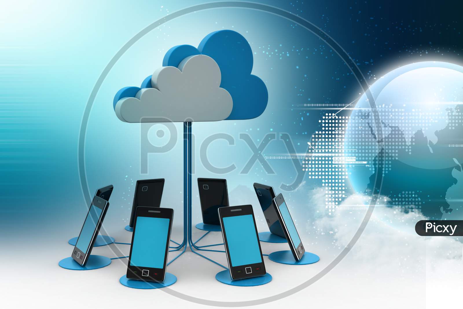 A Group of Mobile Phones or Smartphones with Clouds - A Concept of Cloud Storage