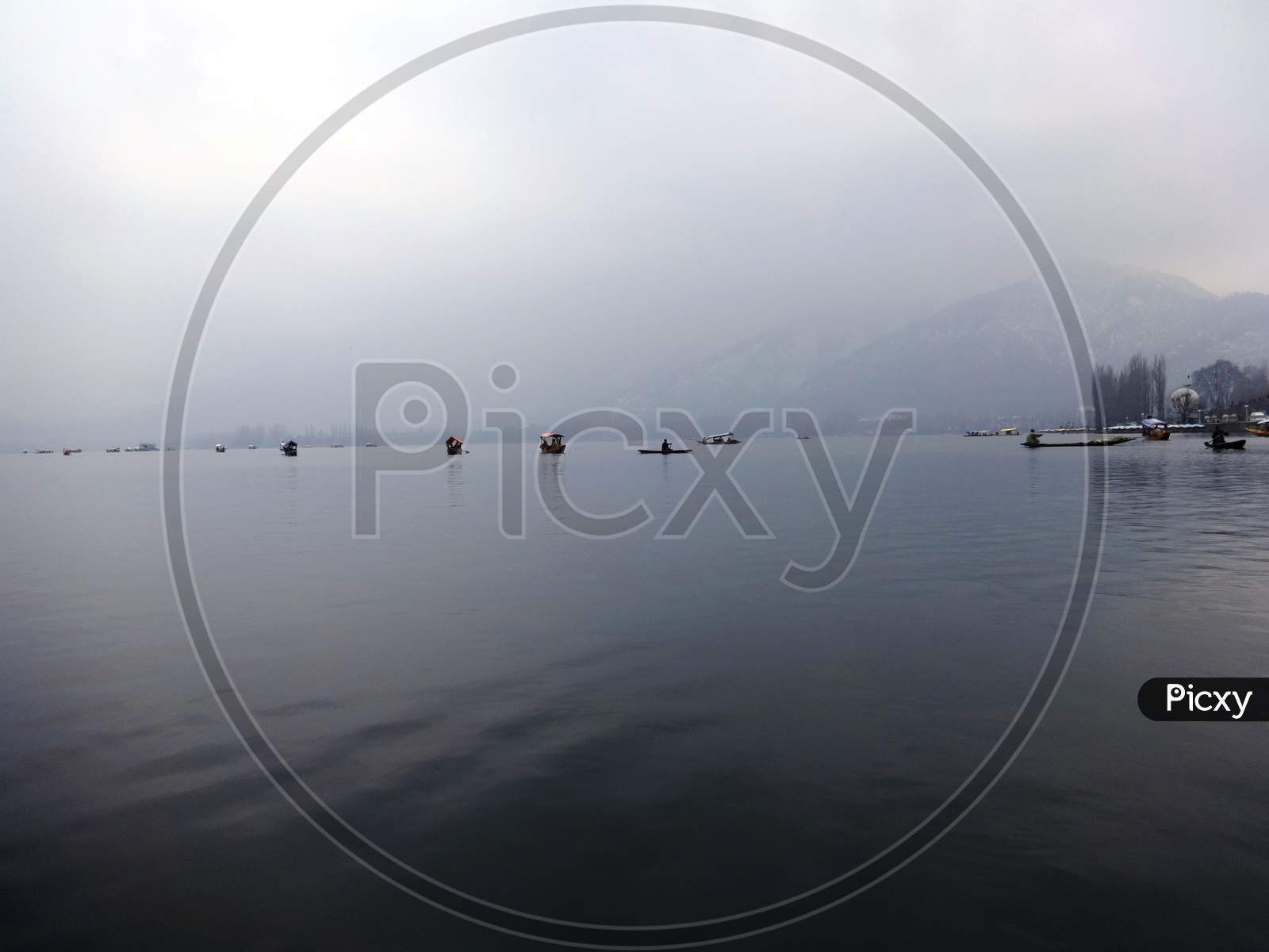 a view of famous Dal lake in Srinagar, Kashmir