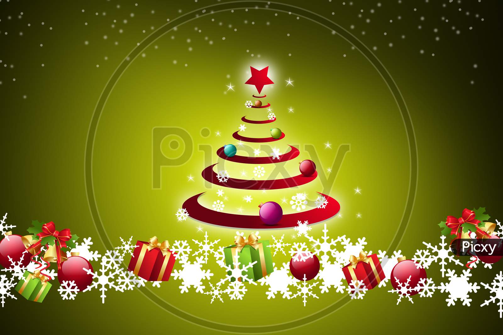 Christmas Tree And Gift Boxes