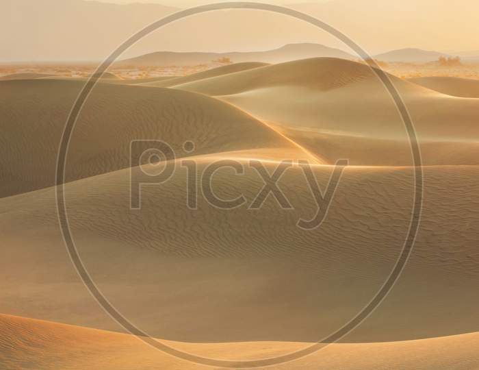 beautiful scene in the Sahara dunes