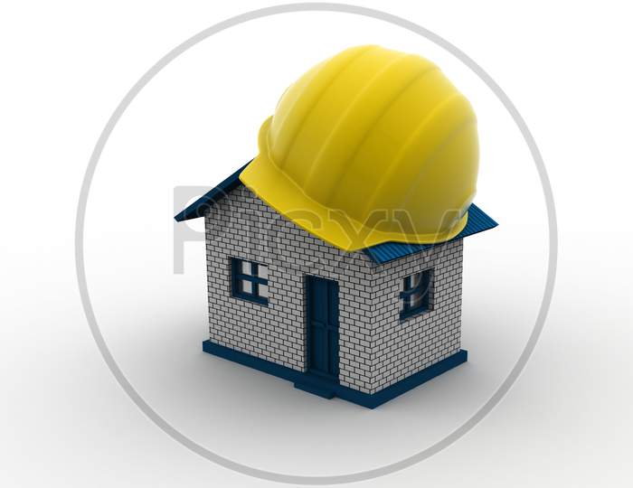Safety Helmet Use For Construction Home