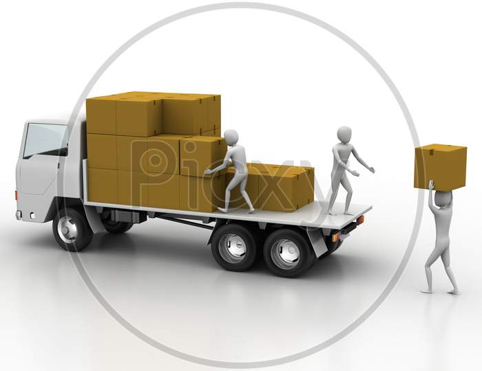 Transportation Trucks In Freight Delivery