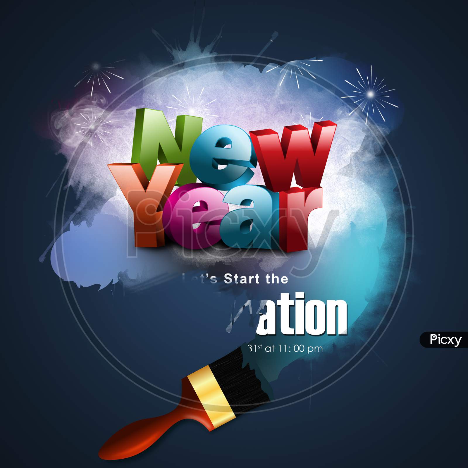 Happy New Year celebration concept