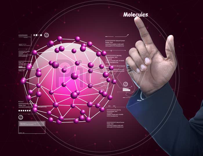 Close up shot of a Person's Hand pointing towards a Network