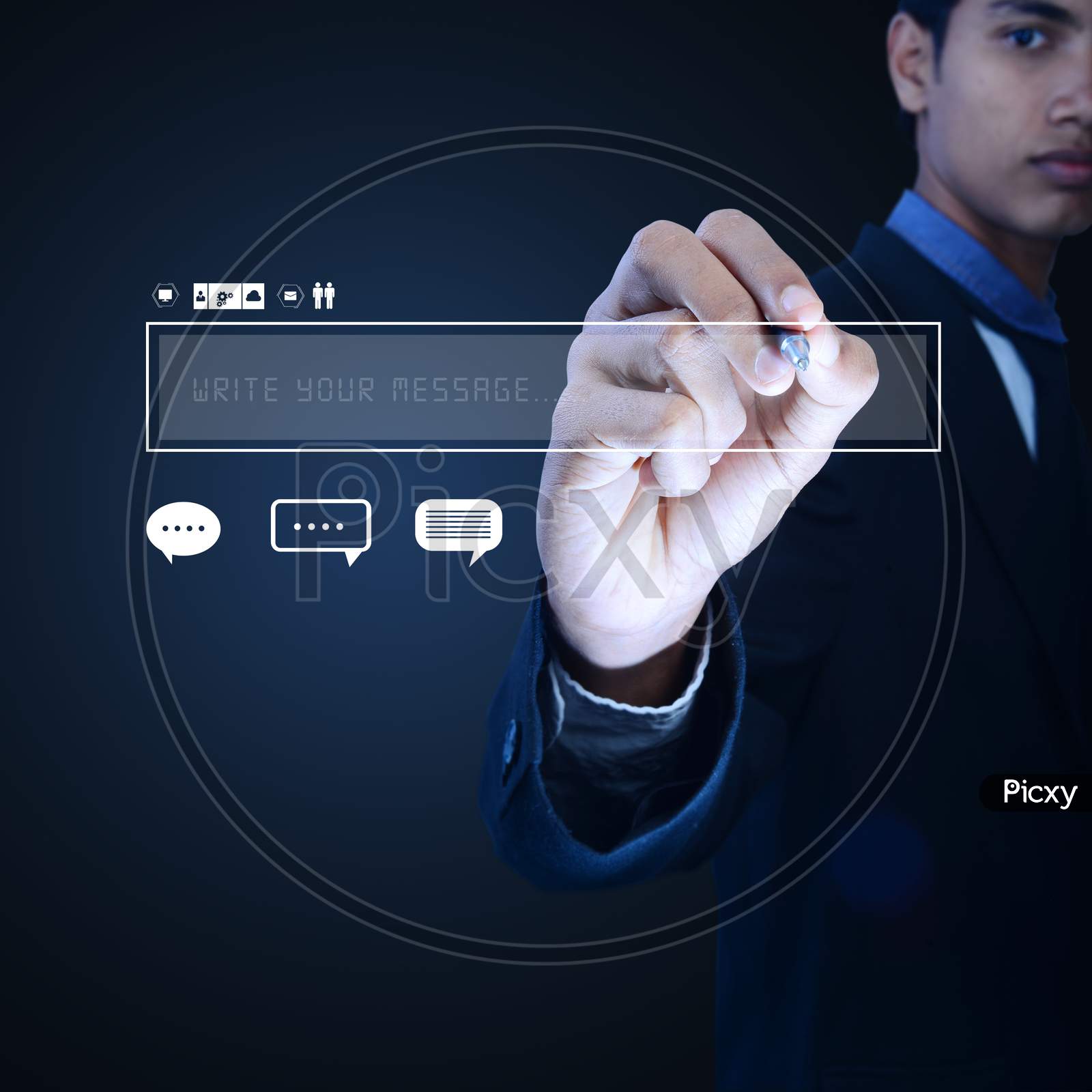 Futuristic Touch Screen Display