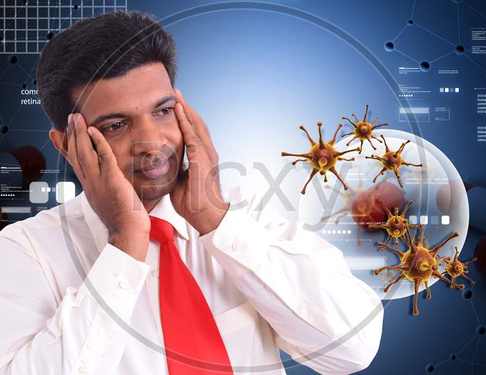 The Man Thinking About The Virus