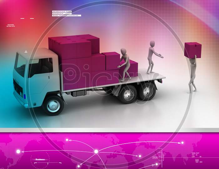 Transportation Trucks In Freight Delivery
