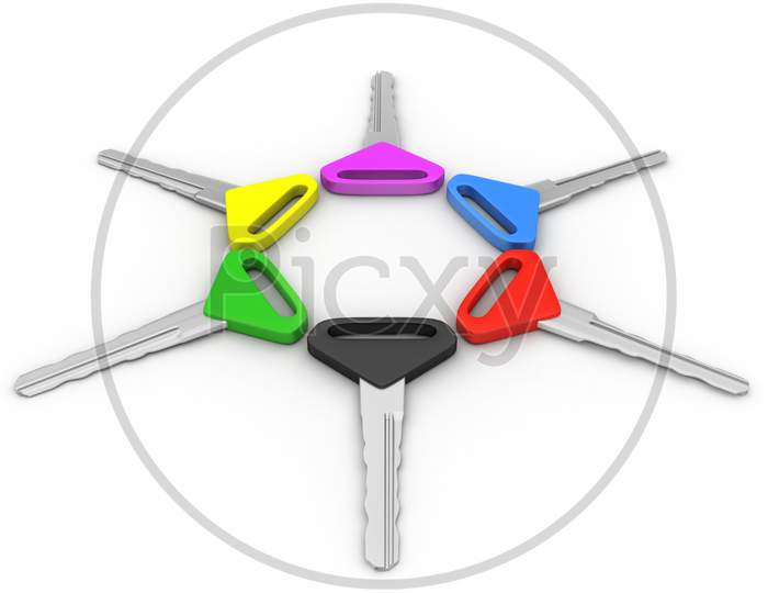 Bunch Of Multi-Coloured Keys
