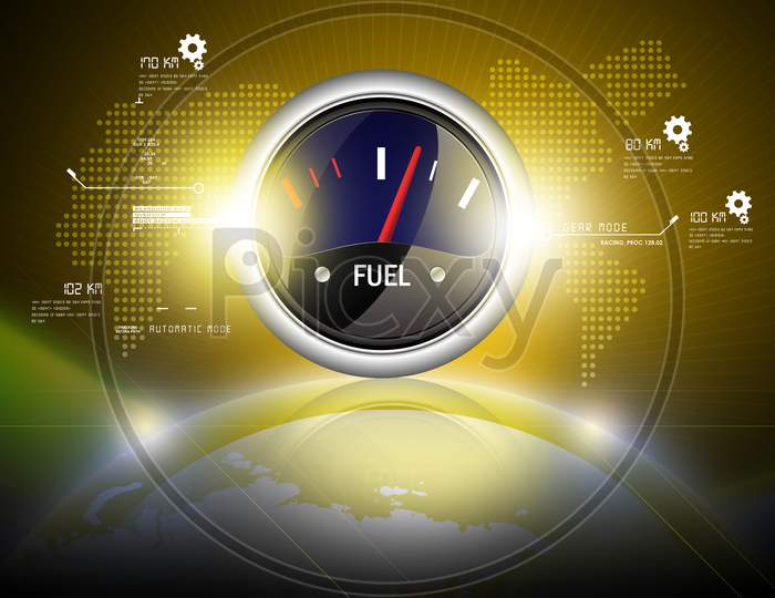 Render of a Fuel Indicator